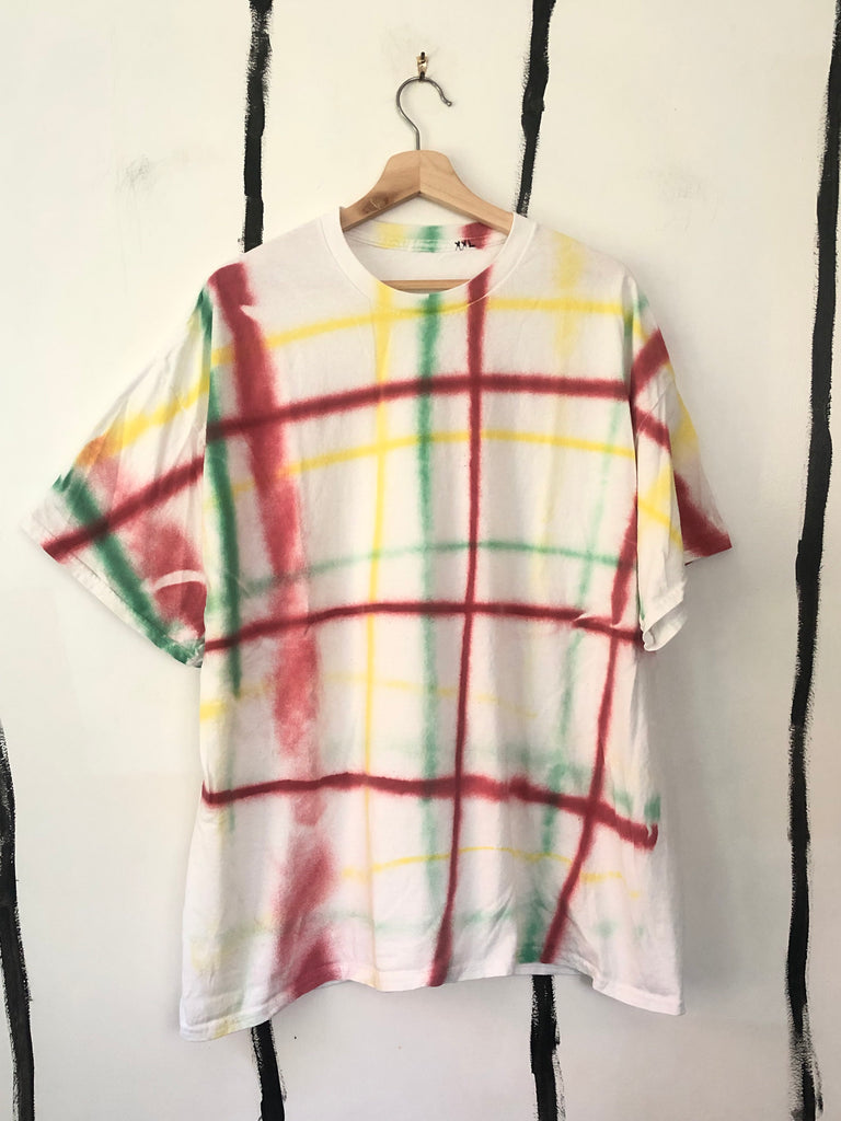 hand made eco friendly plaid T-shirt