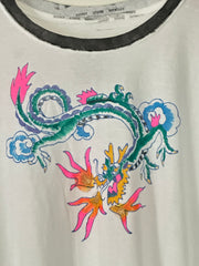 ALR hand drawn dragon with glow in the dark beads