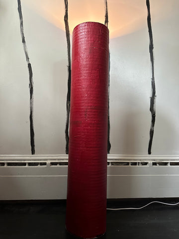 Medium Red Cylinder Aronomink Lamp