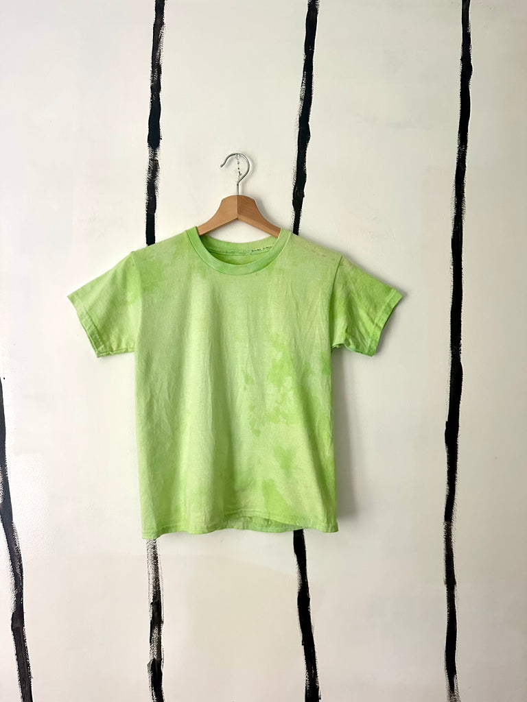 XS One of a kind green from layers of Hudson Valley Indigo and foraged Goldenrod