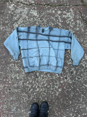 ALR USA farmed Cotton Unisex Crewneck in Indigo and Charcoal rad plaid