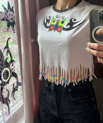 ALR hand drawn tribal butterfly in the dark beads