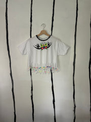 ALR hand drawn tribal butterfly in the dark beads