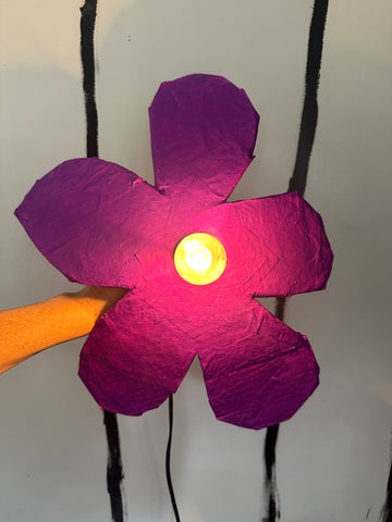 Purple Medium Simple Flower Aronomink Lamp
