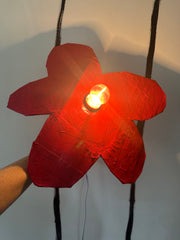 Red Medium Simple Flower Aronomink Lamp