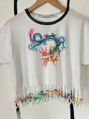 ALR hand drawn dragon with glow in the dark beads