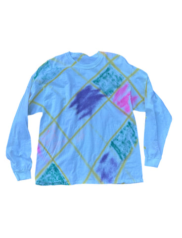 ALR USA farmed Hand Dyed Unisex Long Sleeve Shirt in Rad Plaid