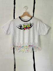 ALR hand drawn tribal butterfly in the dark beads