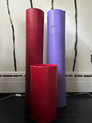 Small Mica Red Cylinder Aronomink Lamp