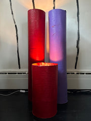 Medium Red Cylinder Aronomink Lamp