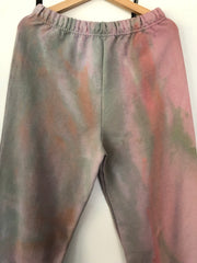 organic basics sweatpants with natural tie dye
