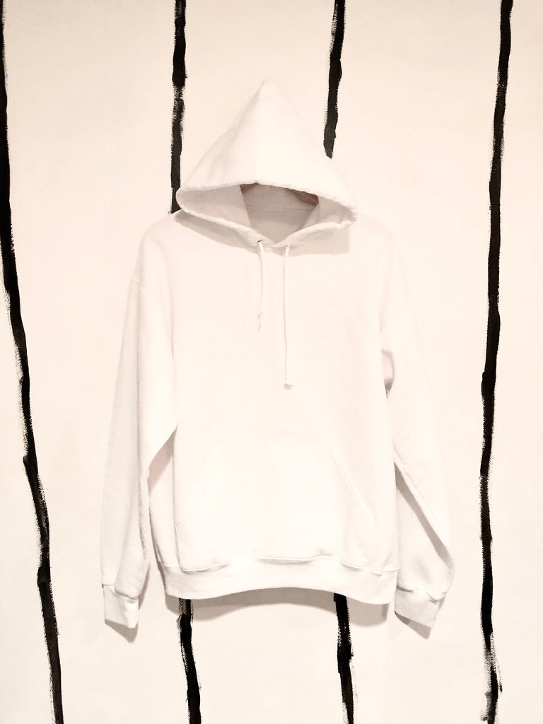 organic white essentials hoodie
