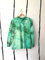 organic fabric tie dye long sleeve t-shirt