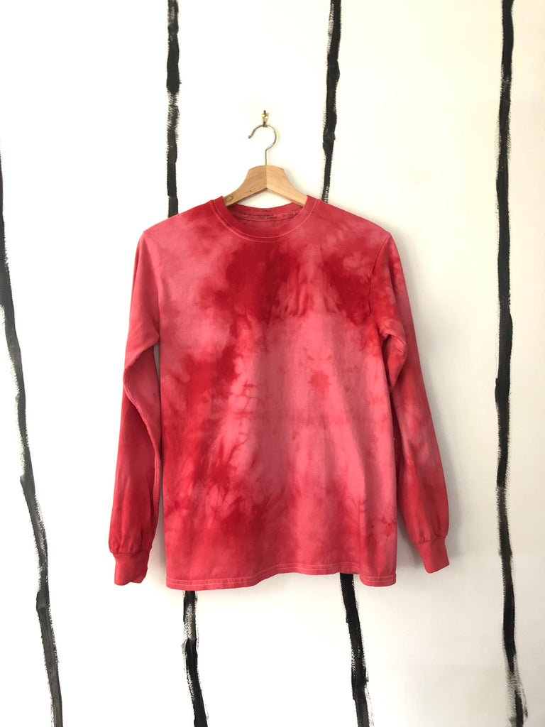natural fabric dyed res long sleeve T-shirt