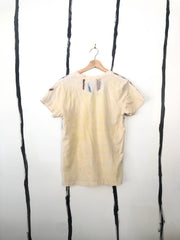 Yellow T-shirt hand dyed with organic dye