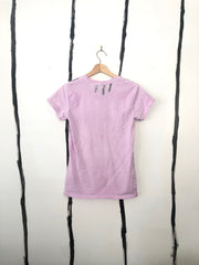natural fabric dyed T-shirt in lilac
