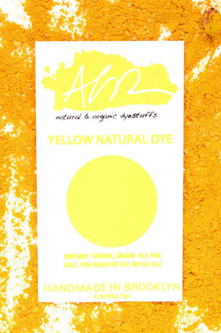 yellow organic dye in sustainable packaging