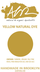 yellow natural dye in sustainable packaging