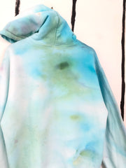 essentials hoodie with natural tie dye
