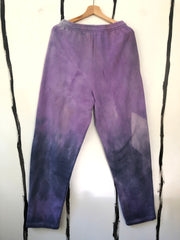 organic fabric dyed tie-dyed sweatpants