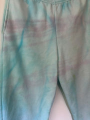natural fabric dyed pink striped sweatpants